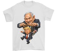 Benjamin Netanyahu Burattino Di Trump T-Shirt Uomo Israel Palestina Guerra Iran