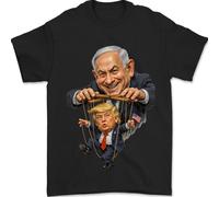 Benjamin Netanyahu Burattino Di Trump T-Shirt Uomo Israel Palestina Guerra Iran