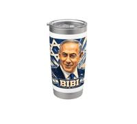 Benjamin Netanyahu - Primo Ministro dello Stato di Israele Bicchiere termico in acciaio inox doppia parete