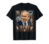 Benjamin Netanyahu Steampunk - Dio benedica Lo Stato di Israele Maglietta