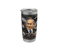 Benjamin Netanyahu, Steampunk - Sostieni lo Stato di Israele Bicchiere termico in acciaio inox doppia parete