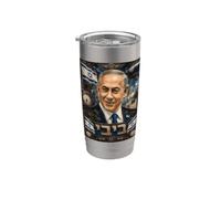 Benjamin Netanyahu, Steampunk - Sostieni lo Stato di Israele Bicchiere termico in acciaio inox doppia parete