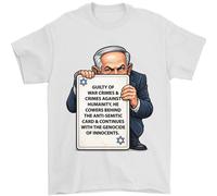 Benjamin Netanyahu T-Shirt Uomo No Ai Crimini Di Guerra, Palestina