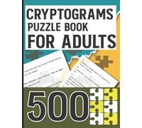 Benjamin Press Cryptograms Puzzle Book for Adults 500 (Tascabile)