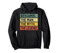 Benjamin The Man The Myth The Legend Funny Personalizzato Felpa con Cappuccio