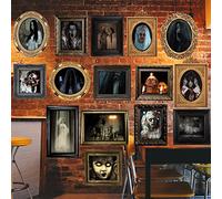 Benjia 15 Halloween Gotico Decorazioni Inquietanti Cornice Per Foto, Impermeabile, Con 80 pezzi di punti autoadesivi, Decorazione Fantasma Fotografiche Per Casa Infestata Festa Castello