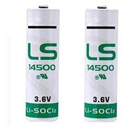 BenjiPower - 2 batterie LS14500 3,6 V al litio 2600 mAh Li-SoCl2 AA