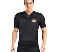 BenKen Manica Corta Protettore Shirt per Adulti, Petto Posteriore Spine Protector Vest Regolabile, Donna Uomo Body Guard Armatura Protettiva Sport Body Armor Jacket (L)