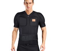 BenKen Manica Corta Protettore Shirt per Adulti, Petto Posteriore Spine Protector Vest Regolabile, Donna Uomo Body Guard Armatura Protettiva Sport Body Armor Jacket (S)