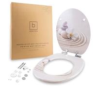 Benkstein® Copriwater con abbassamento automatico Beige Bliss - Sedile WC antibatterico - Quick Release per una facile pulizia - Montaggio facile - Duroplast - Rimovibile - Portata fino a 150 kg