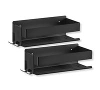 BENKSTEIN Set di 2 ripiani per doccia, da incollare o forare, da appendere, montaggio senza forare, gel doccia e shampoo, per doccia, organizer da bagno, shower shelf