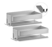 BENKSTEIN Set di 2 ripiani per doccia, da incollare o forare, da appendere, montaggio senza forare, gel doccia e shampoo, per doccia, organizer da bagno, shower shelf
