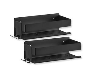 BENKSTEIN Set di 2 ripiani per doccia, da incollare o forare, da appendere, montaggio senza forare, gel doccia e shampoo, per doccia, organizer da bagno, shower shelf