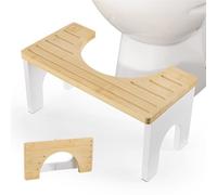 BENKSTEIN Sgabello WC per adulti - Legno - Sgabello WC in bambù - Sgabello pieghevole