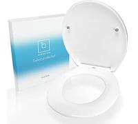 Benkstein® Sidele WC Copriwater Tavoletta Water Copertura Ovale Sgancio Rapido e Chiusura Ammortizzata Automatica. Duroplastica Antibatterica e Coperchio Universale