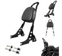 Benlari Schienale passeggero rimovibile Sissy Bar Pad Compatibile 2004-2023 per Harley Davidson Sportster XL1200 XL883 SuperLow Iron 883 1200 48 Nero