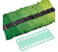 Benlay 25 fili da ricamo, filo verde embroidery con un fasciatoio, fili per cucito, ricamo, braccialetti dell'amicizia, artigianato, uncinetto