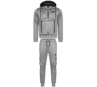 Benlee Completo per l'allenamento 'Moorpark' grigio argento / nero Uomo Benlee XXL grigio argento / nero