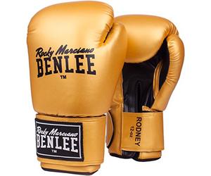 Benlee, guanti da boxe in pelle artificiale, Rodney, oro/nero, 06 oz