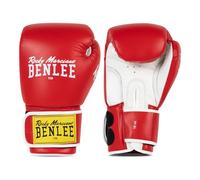 BENLEE - Guanti da boxe in pelle, colore: rosso/bianco, 10 oz