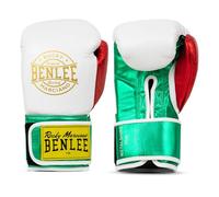 Benlee Guanti da boxe in pelle Metalshire, colore: bianco/blu, taglia: 12 oz