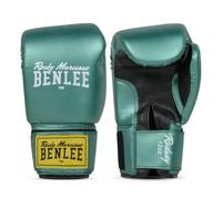 BENLEE Guantoni da boxe in ecopelle Rodney, verde metallizzato/nero, 16 oz