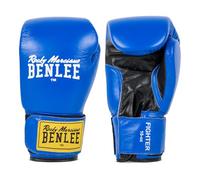 BENLEE Rocky Marciano Guanti da boxe Fighter in pelle Unisex Adulto Blu-Nero 10 oz