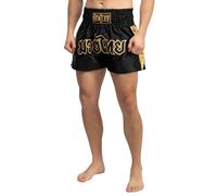 BENLEE Rocky Marciano Goldy Pantaloni da Boxe, Nero/Oro, S Uomo