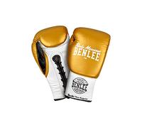 Benlee Rocky Marciano NEWTON - Guanti Contest in pelle, unisex, da adulto, oro/bianco/nero, 08 oz R