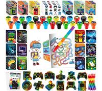 BenLouis 84 Pezzi Videogiochi Bomboniere Video Gioco Libri da Colorare Bulk per Bambini Classe Neon Regalo di Compleanno Festa Caramelle Goodie Bag Fillers Gioco Level Up Regalo Decorazione Pinata