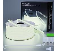 BENLUN Striscia LED COB 220V da Esterno 300W 30 Metri senza Trasformatore | 6000K Bianco Freddo Strisce LED Impermeabile IP65 Alta Luminosità 10W/m per Cortile, Giardino, Salotti, Camera da Letto