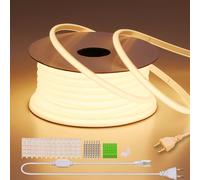 BENLUN Striscia LED COB 220V Esterno Impermeabile 30 metri, 3000K Bianco Caldo 300W 288LEDs/M CRI 90+ Luci LED, Strisce LED senza Trasformatore per Commerciale, Camera da letto