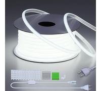 BENLUN Striscia LED COB 220V Esterno Impermeabile 30 metri, 6000K Bianco Freddo 300W 288LEDs/M CRI 90+ Luci LED, Strisce LED senza Trasformatore per Commerciale, Camera da letto