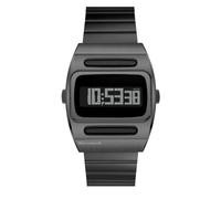 BENLYDESIGN Orologio digitale da uomo, stile retrò anni '70, vintage, con display a LED, cinturino in acciaio inox, orologio da polso dal design minimalista, unisex, idea regalo per uomo, grigio G100