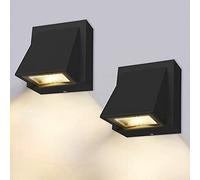 Benma 2 pezzi - Lampada da parete per esterni/interni, 8W Applique Lampada da parete a LED Moderna, luce bianco caldo 3000K, IP65, per camera da letto soggiorno corridoio