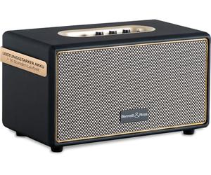 Bennett & Ross BB-860A BK Blackmore altoparlante bluetooth retrò in pelle con batteria da 6000 mAh - Altoparlante vintage da 60 W - Funzione Stereo True Wireless - Ingresso Aux - Cassa nero