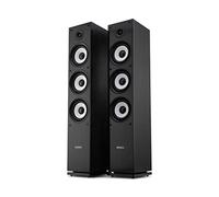 Bennett & Ross Ultrasphere Diffusori A Torre HiFi 3-Vie Coppia - 200W RMS - 2 x 6,5" Woofer - 6,5" Midrange - 1" Tweeter A Cupola In Seta - Costruzione Bass-Reflex - Finitura Effetto Legno - Nero