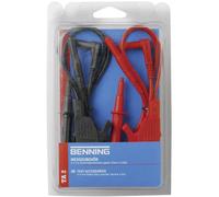 Benning TA 2 044125 - Set di cavi di misurazione con morsetti a coccodrillo, colore: Rosso/Nero