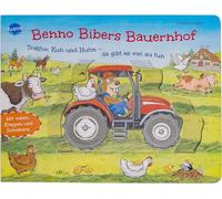 Benno Bibers Bauernhof. Traktor, Kuh und Huhn - da gibt es viel zu tun: Pappbilderbuch mit Klappen und Schiebern ab 2 Jahren