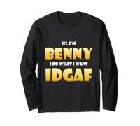 Benny Costume IDGAF Cute Personalized First Nick Name Benny Maglia a Manica