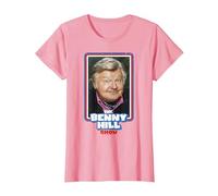 Benny Hill Show Smile retrò Invecchiato Maglietta, Donna, Rosa, M
