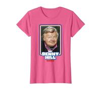 Benny Hill Show Smile retrò Invecchiato Maglietta, Donna, Rosa mélange, 3XL