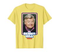 Benny Hill Show Smile retrò Invecchiato Maglietta, Uomo, Limone, XL
