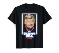 Benny Hill Show Smile retrò Invecchiato Maglietta, Uomo, Nero, 5XL
