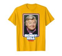 Benny Hill Show Smile retrò Invecchiato Maglietta, Uomo, Oro Brillante, XL