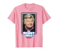 Benny Hill Show Smile retrò Invecchiato Maglietta, Uomo, Rosa, XL