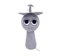 Benolls Sprunki Plushies Merch,Sprunki Plush Toys,Soft Stuffed Animal Pillow Figure Doll Christmas Birthday Gifts for Adult Kids (Dark Grey)