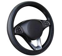 Benoon Elegante Coprivolante per Auto, Rivestimento Universale Antiscivolo per Volante in Ecopelle da 38 Cm, Accessori per Auto Nero + Blu