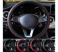 Benoon Elegante Coprivolante per Auto, Rivestimento Universale Antiscivolo per Volante in Ecopelle da 38 Cm, Accessori per Auto Nero