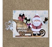 Benoon Fustelle per Taglio in Metallo di Babbo Natale, Stencil per Goffratura per Fai-da-Te Scrapbooking Album Fotografico Paper Card Crafts Making Argento